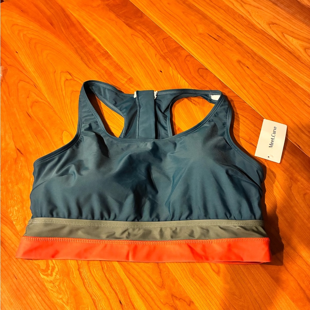 Color Block Swim Top - XL, NWT